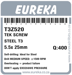 T3Z520 - Tek Screw Steel -T3Z520_Label_T